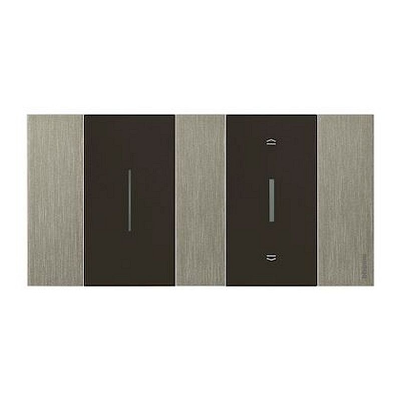 Plaque de finition Living Now Collection Les Noirs 2x2 modules finition Acier