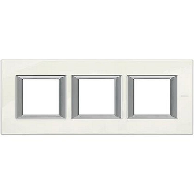 Plaque rectangulaire Axolute Aluminium laqué 2+2+2 modules - Blanc