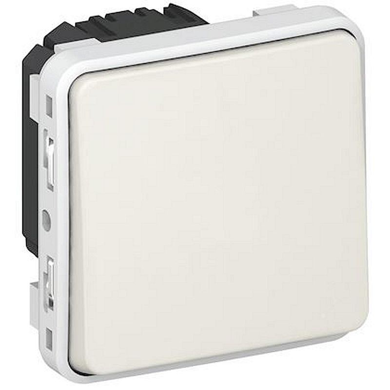 Interrupteur ou va-et-vient étanche Plexo composable IP55 10AX 250V - blanc