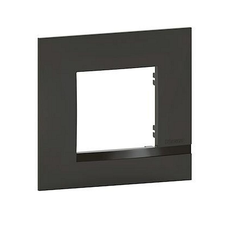 Plaque Altège Classico 1 poste Nuit - noir satiné avec liseré noir brillant