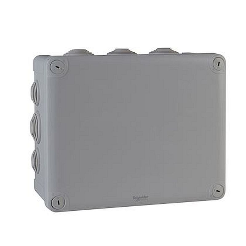 Mureva Box, boite de dérivation IP55 + embouts 225x175x100, gris