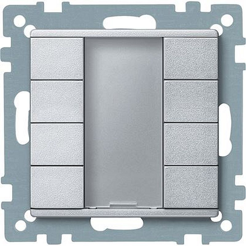 KNX M-Plan - commande multifonction - 8 BP - aluminium