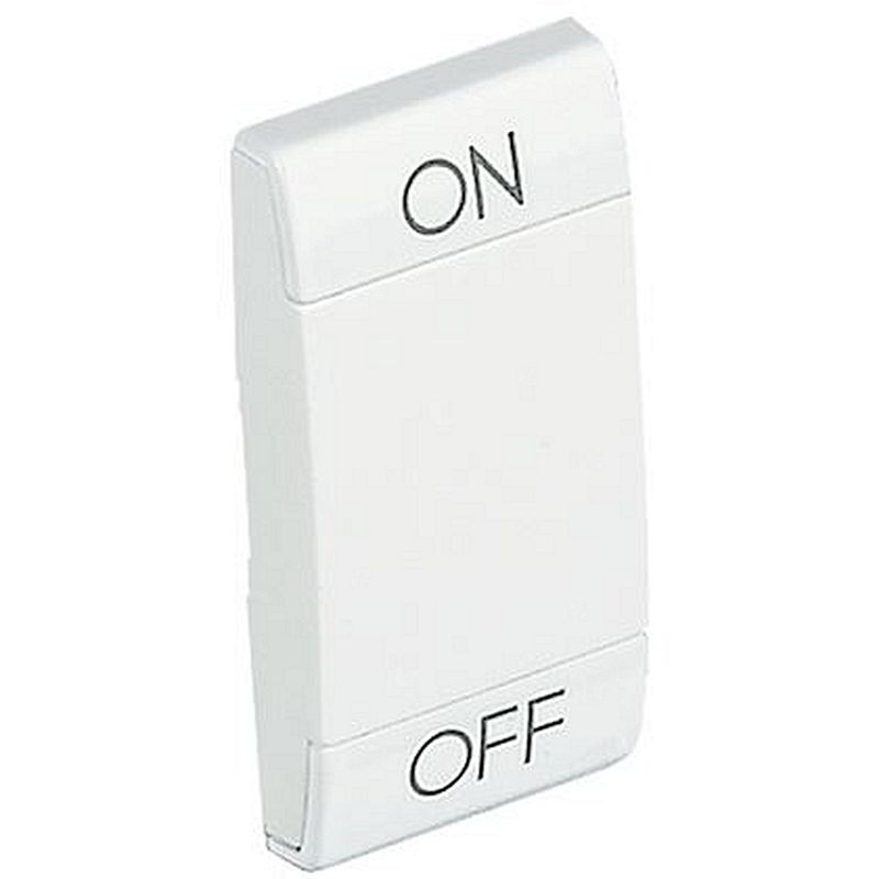 Manette Livinglight symbole ON et OFF 1 module - blanc