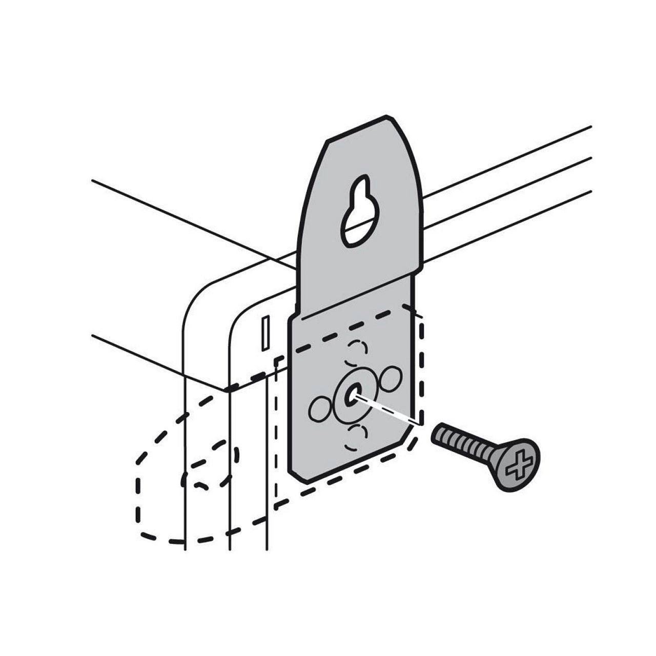 Pattes de fixation murale métal (4) - pour coffrets et armoires IP43