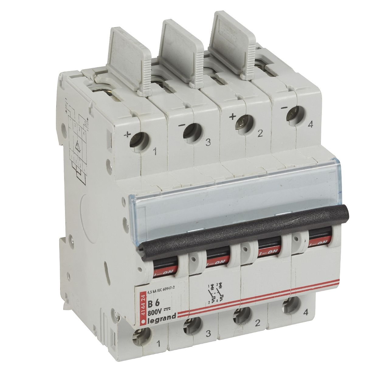 Disjoncteur modulaire courant continu DX³ 800V= 6A - 4 modules