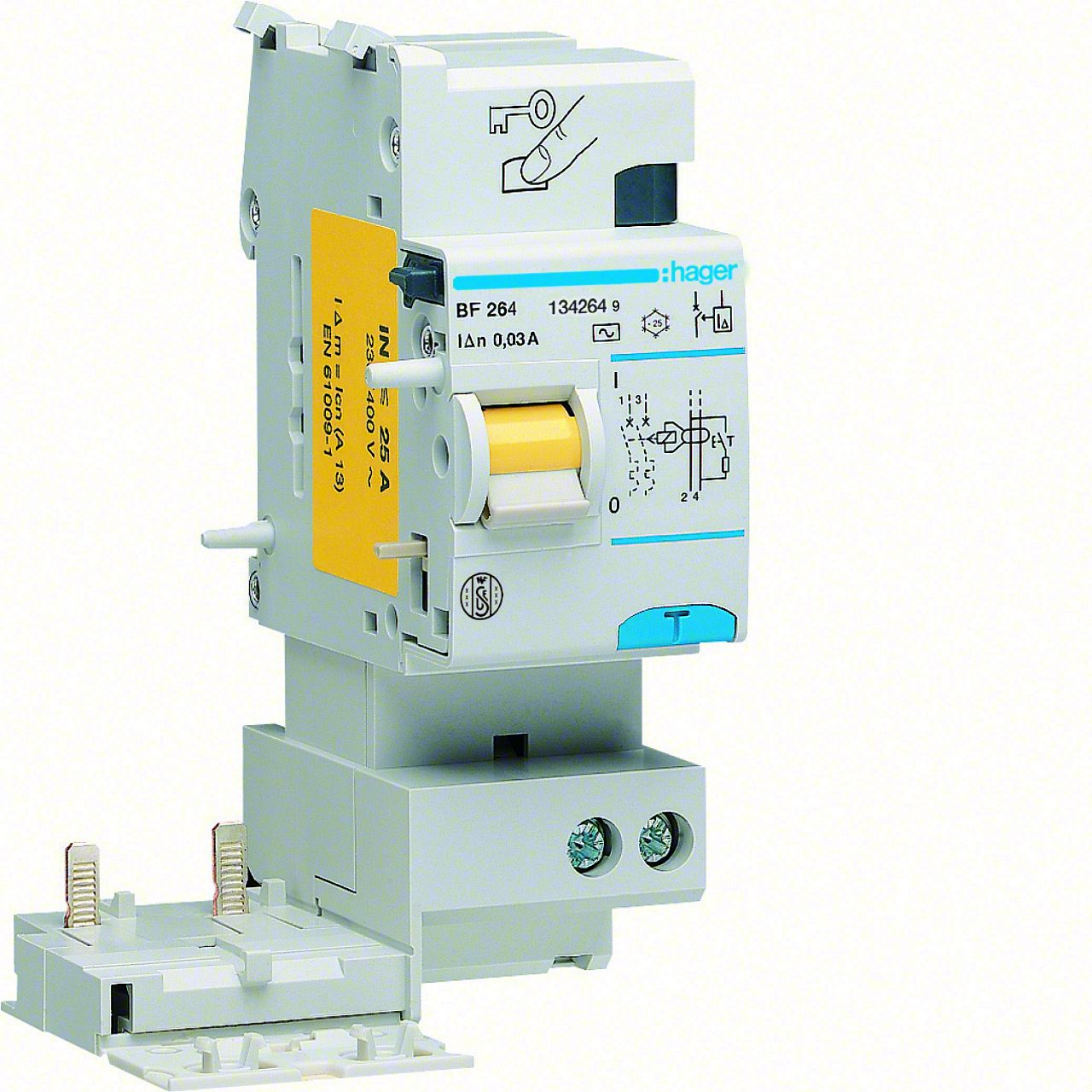 Bloc différentiel 2P 63A 300mA type AC