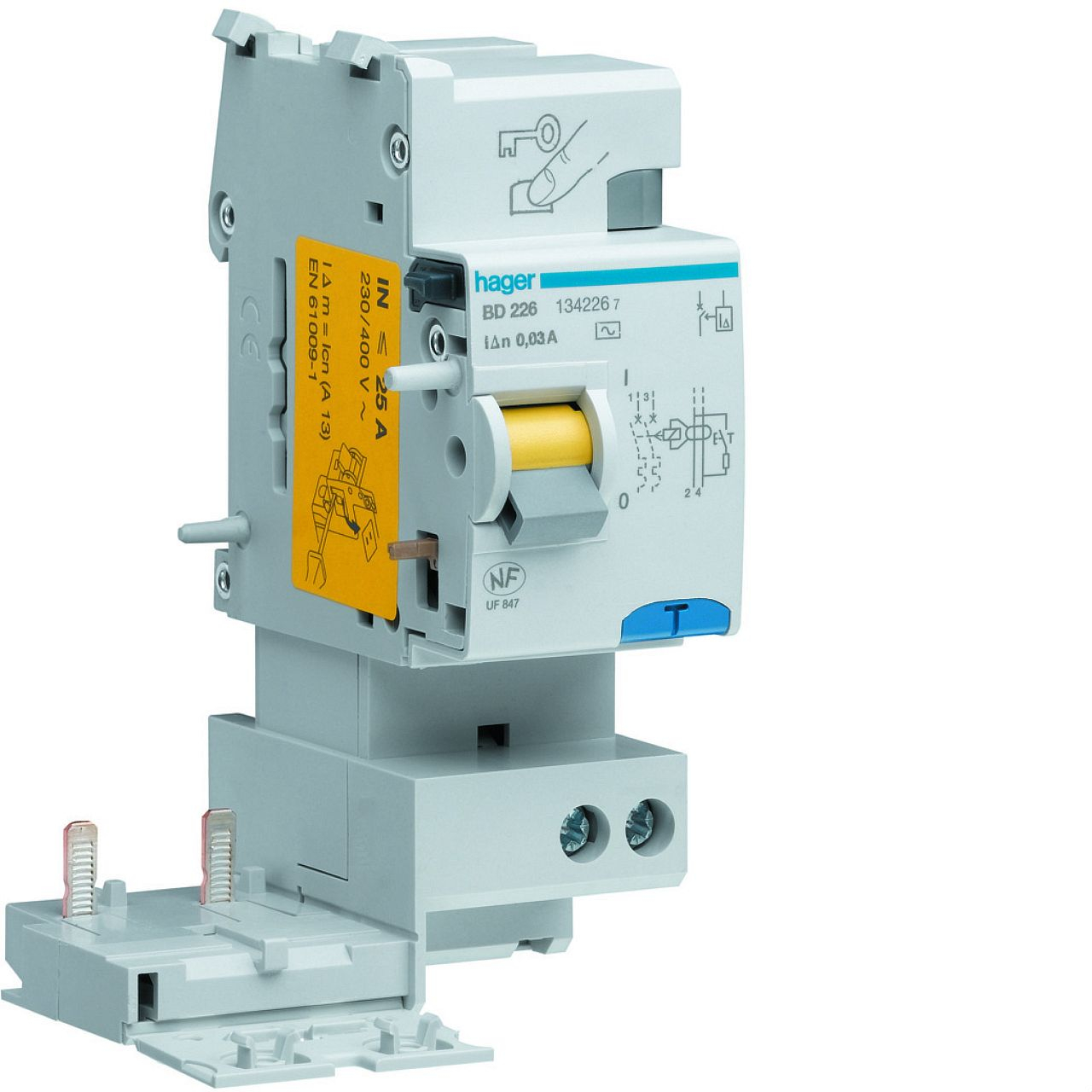 Bloc différentiel 2P 40A 30mA type haute immunité