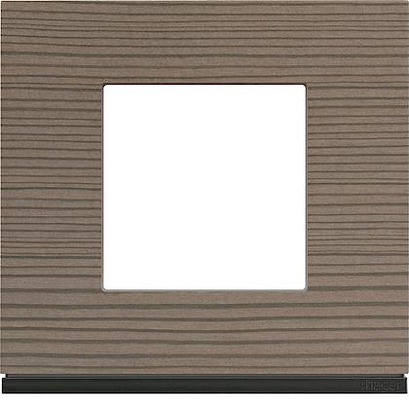 Plaque gallery 1 poste materiel grey wood