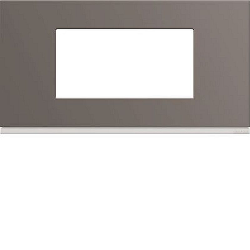 Plaque gallery plastique peint 4 modules entraxe 71mm taupe