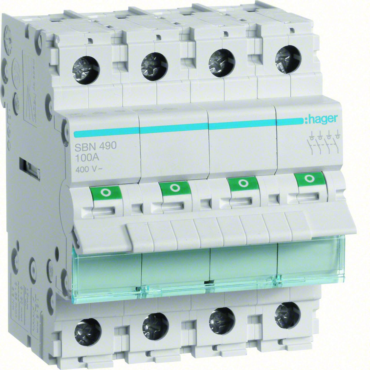 Interrupteur modulaire 4 pôles 100A