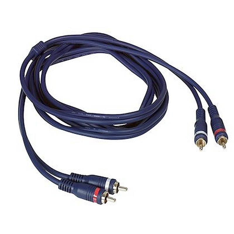 Cordon audio stéréo RCA embouts mâle et mâle longueur 2m