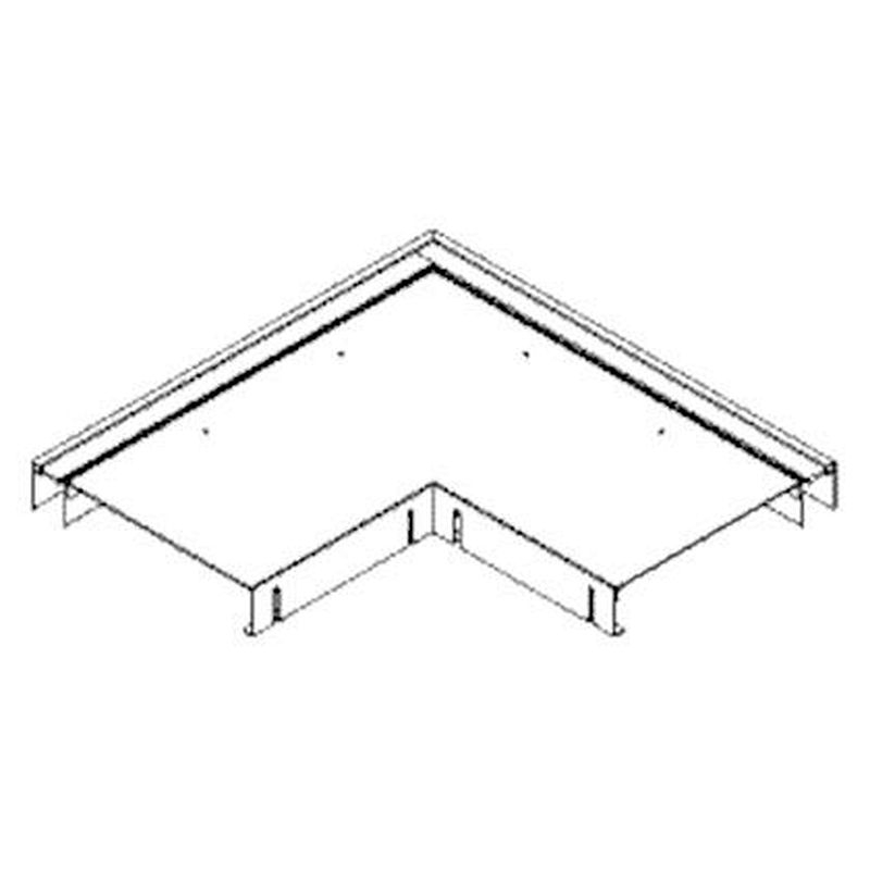 Couvercle pour angle plat interieur, pour goulotte sol, BKB 25085