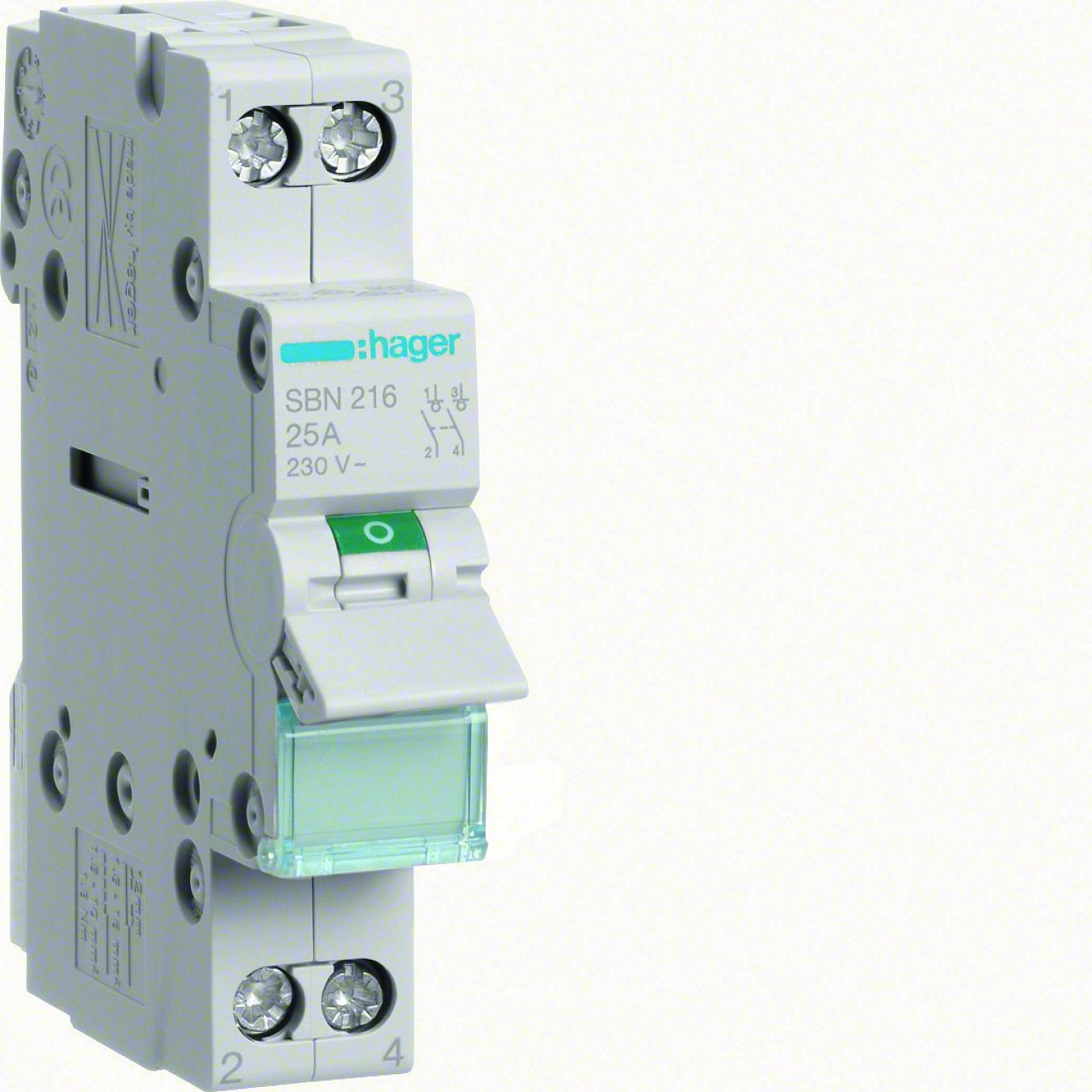 Interrupteur modulaire 2 pôles 16A