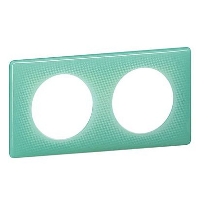 Plaque Céliane Memories 2 postes finition Turquoise 50's