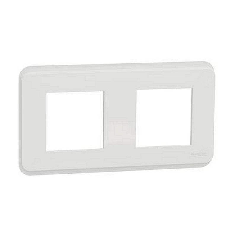 Unica Pro - plaque de finition - Blanc - 2 postes