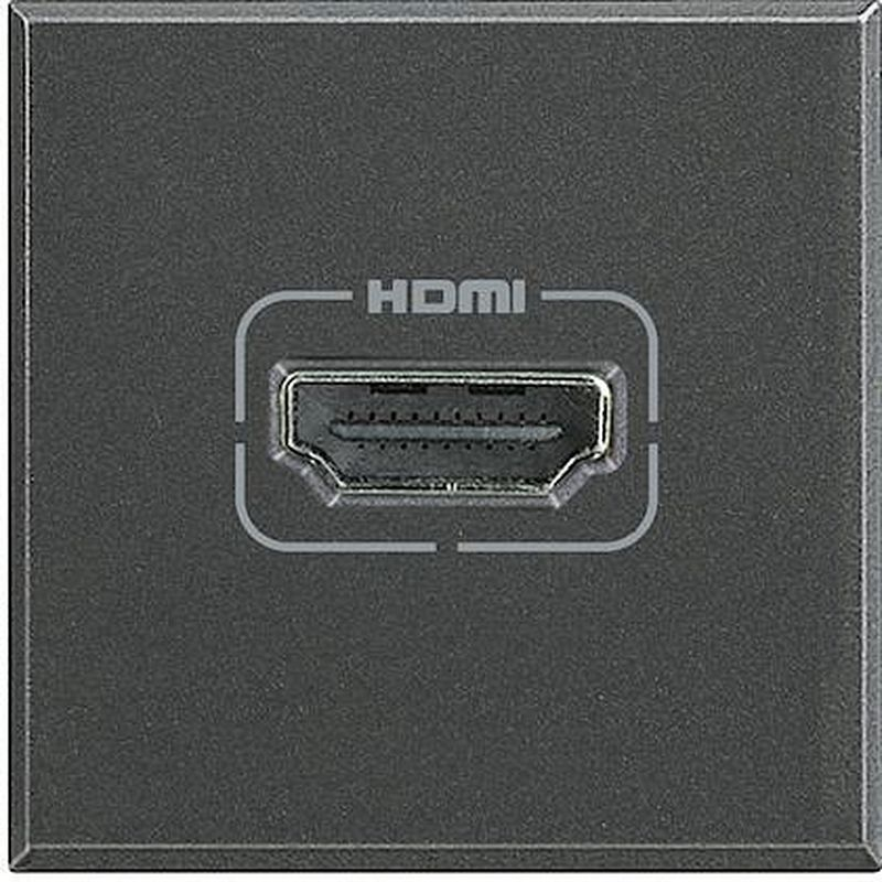 Prise HDMI typeA préconnectorisée version 2.0 Axolute - Anthracite - 2 modules