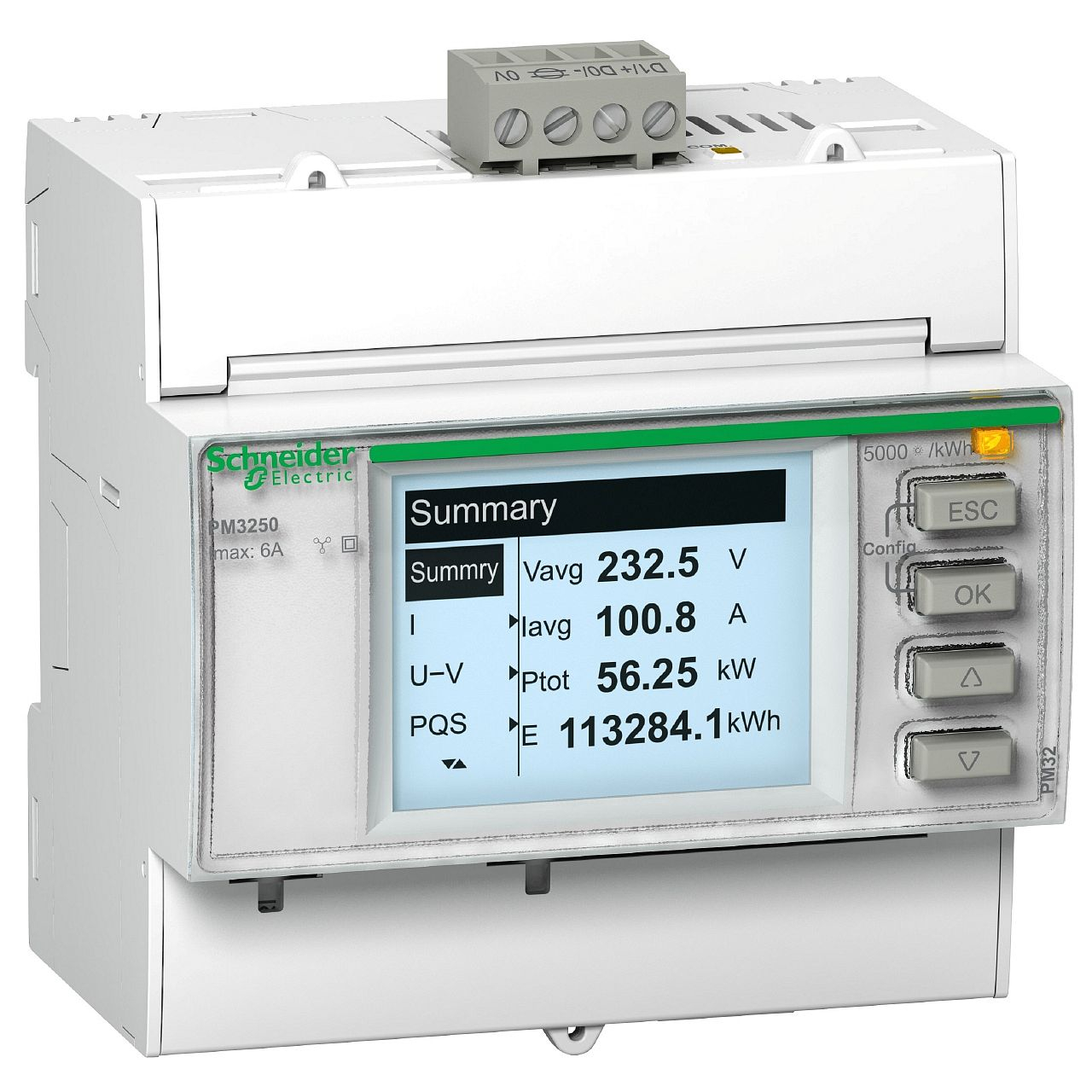 PowerLogic - centrale de mesure - PM3255 - modulaire - mémoire - Modbus