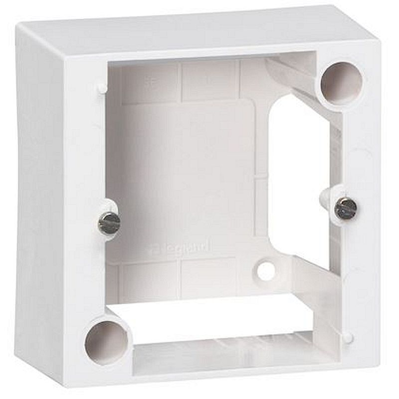 Cadre saillie 1 poste pour montage prise 80x80mm - 82x82x40mm - ivoire