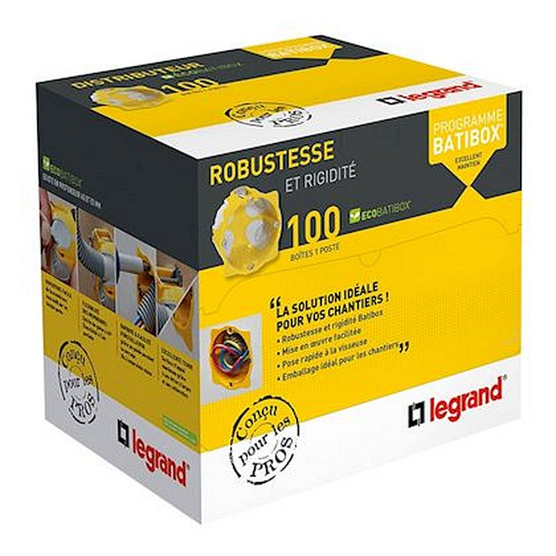 Distributeur de 100 boîtes Ecobatibox profondeur 40mm