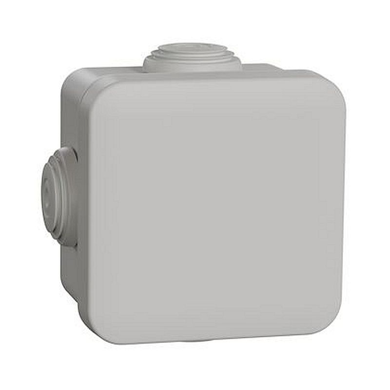 Mureva Box, boite de dérivation IP55 + embouts 65x65x45, gris