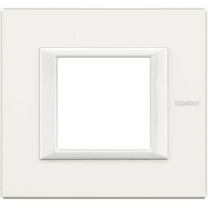 Plaque rectangulaire Axolute Aluminium monochrome 2 modules - Blanc