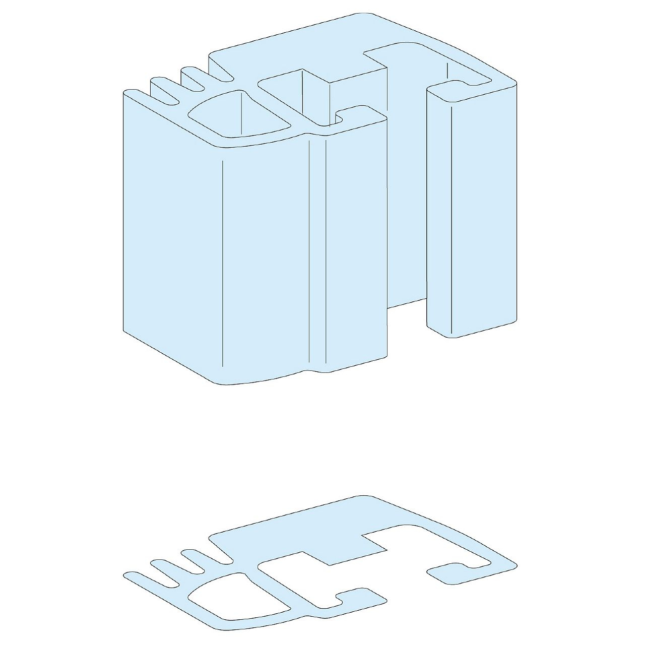 Linergy LGY - Profil pour JdB vertical - 1250A - L= 1670mm