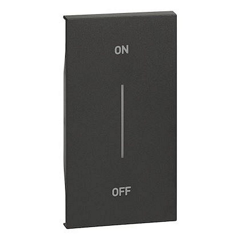 Enjoliveur Living Now avec marquage ON/OFF MyHOME_Up 2 modules - noir