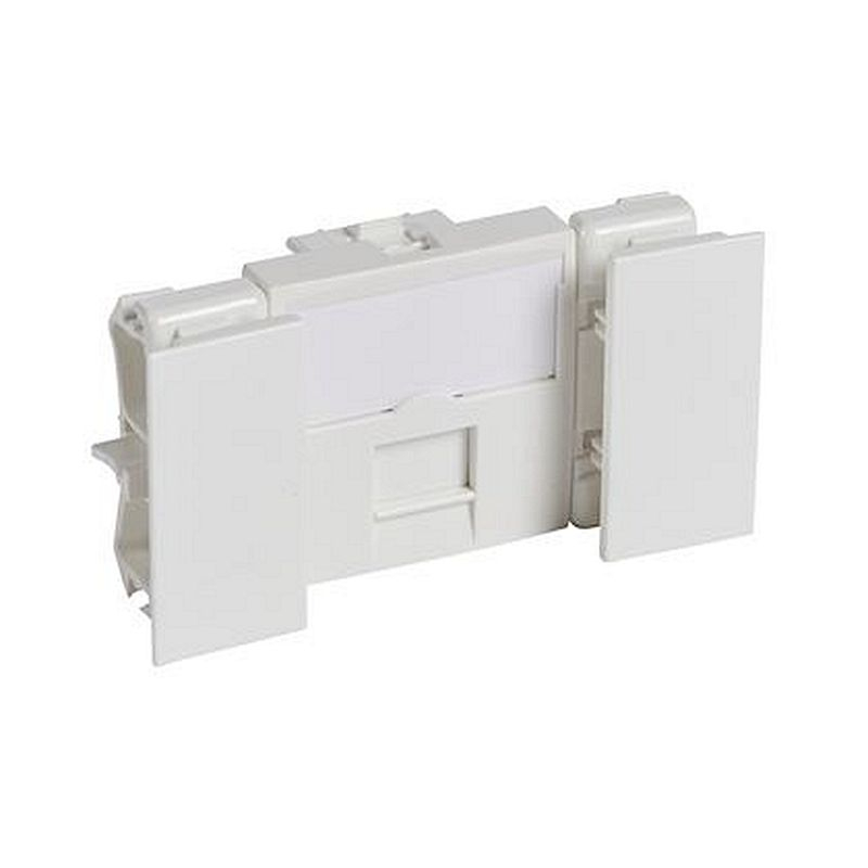 Prise RJ45 catégorie 6A Logix - Blindée STP - 2 modules - 10 Gbit/s -Blanc Artic