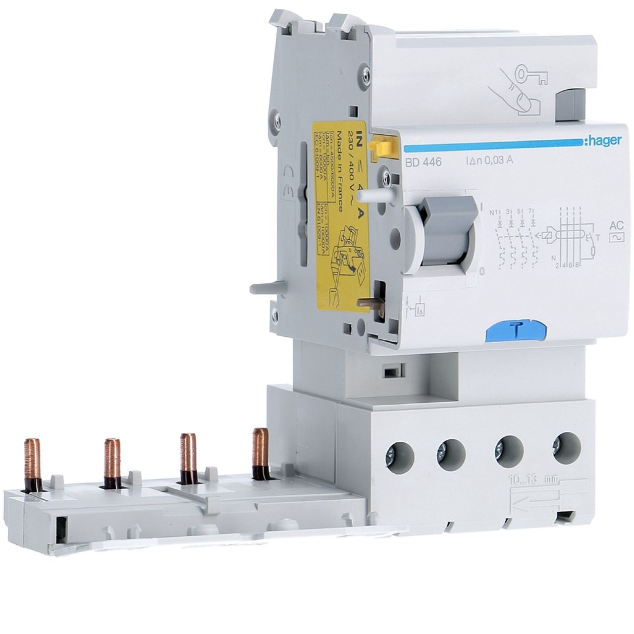 Bloc différentiel 4P 40A 30mA type AC 60Hz