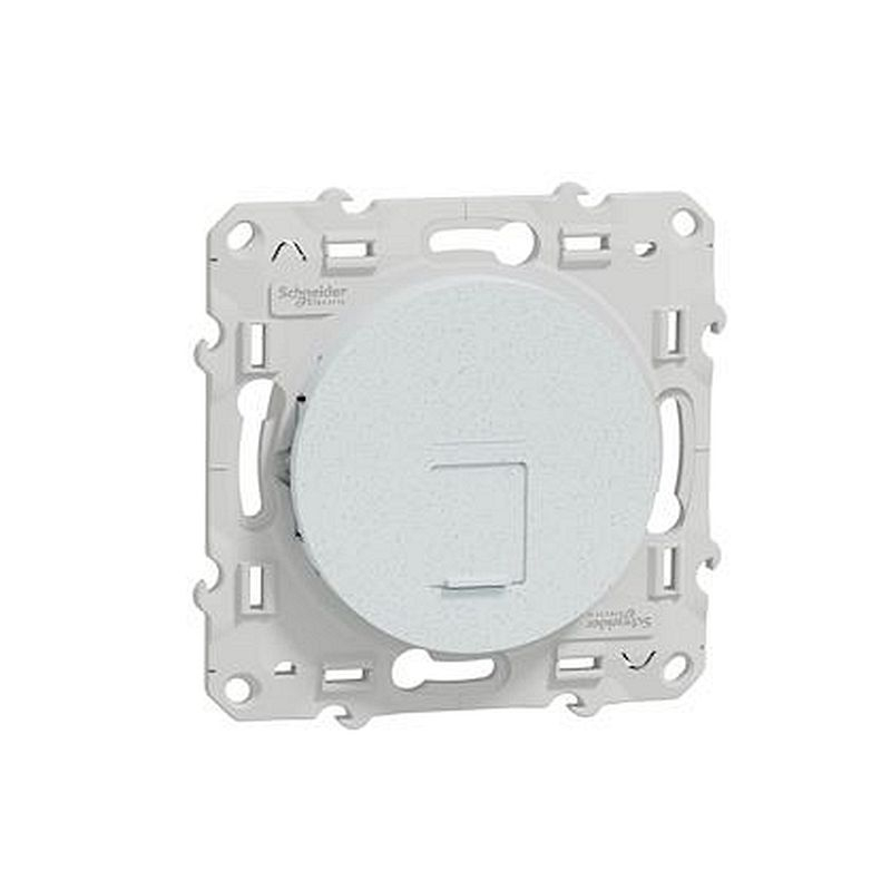 Odace, prise RJ45 Blanc Recyclé, grade 3 (multimédia) cat. 6 STP, à vis