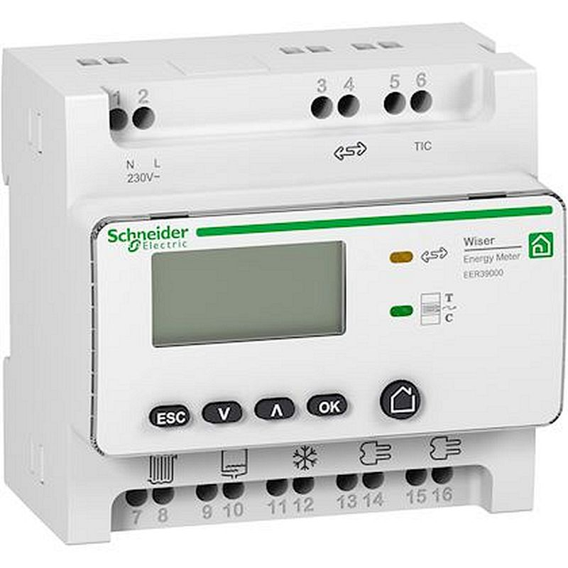 Wiser Energy - compteur des usages électriques RT2012 - avec 5 TC fermés 80A