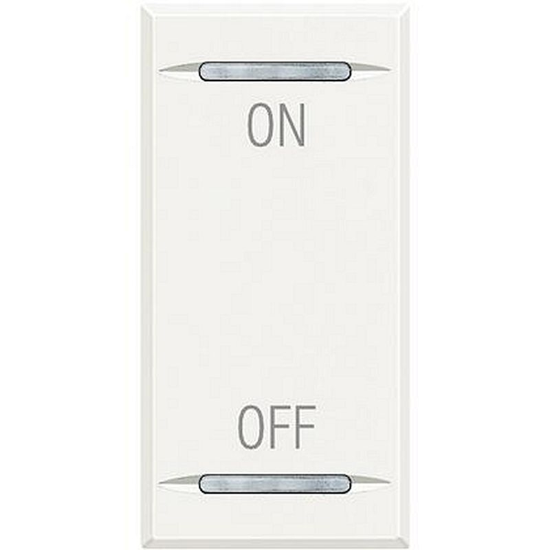 Manette Axolute symbole ON et OFF 1 module - White