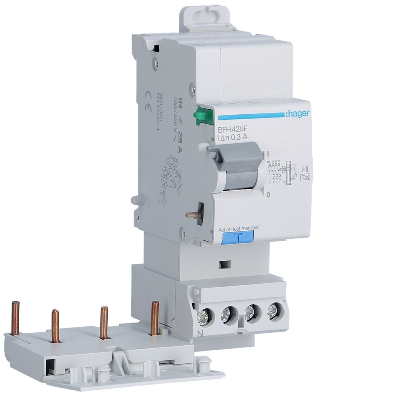 Bloc différentiel 3P+N 25A 300mA haute immunité