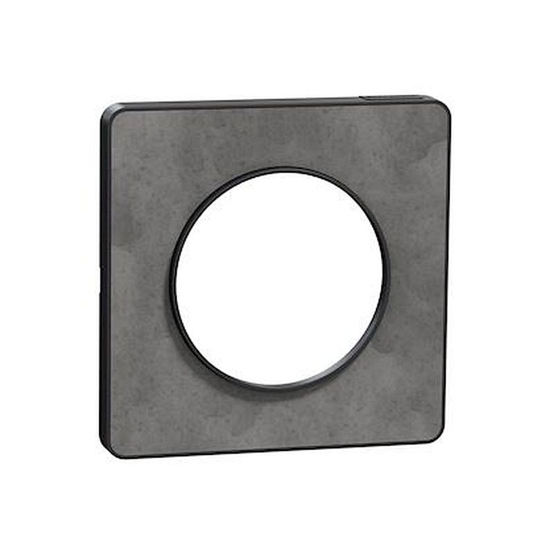 Odace Touch, plaque Ardoise avec liseré Anthracite 1 poste