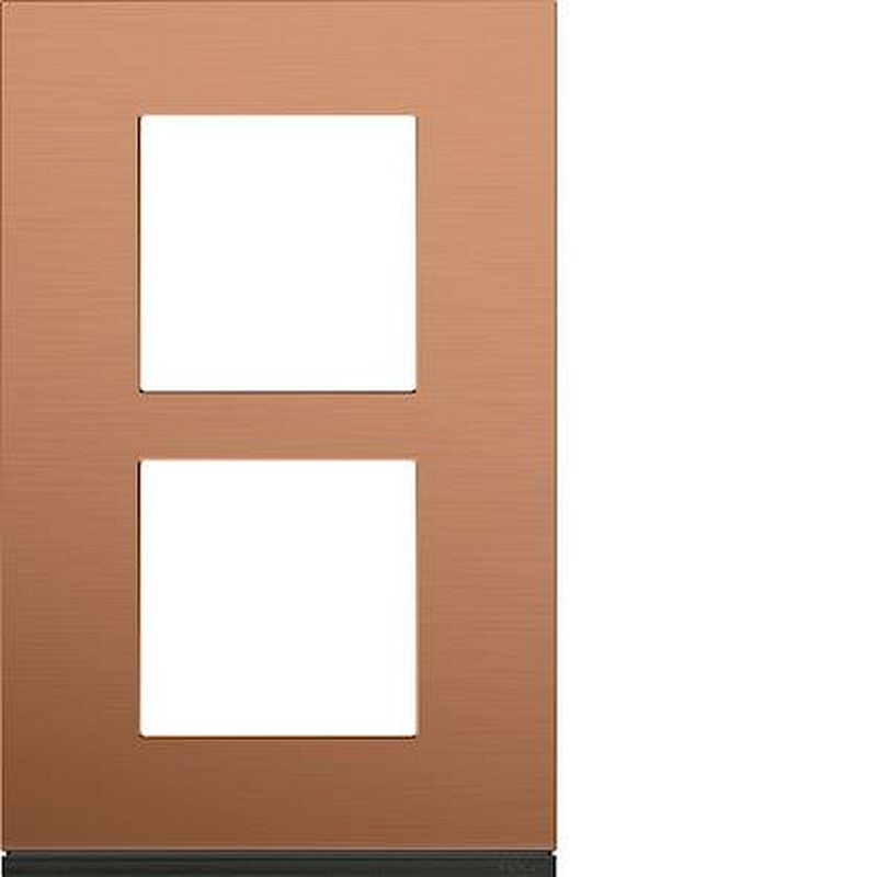 Plaque gallery 2 postes verticale 57mm matiere copper alu