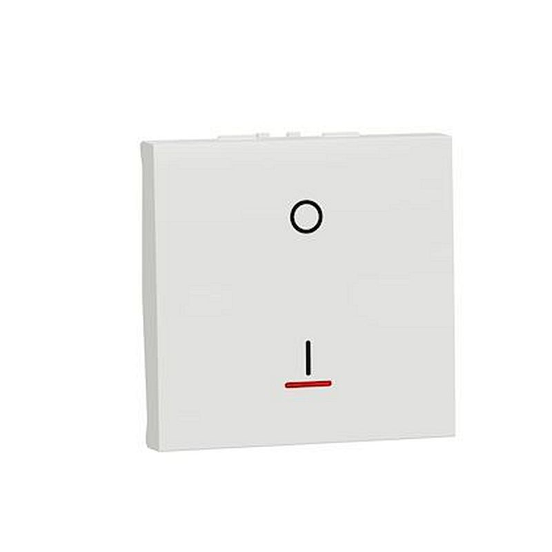 Unica - interrupteur bipolaire lumineux (indication) - 2 mod - Blanc - méca seul