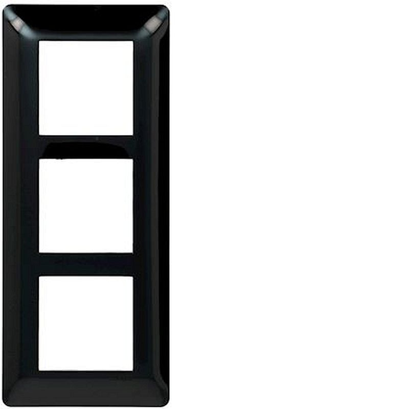 essensya Plaque 3 postes verticale entraxe 57mm Noire