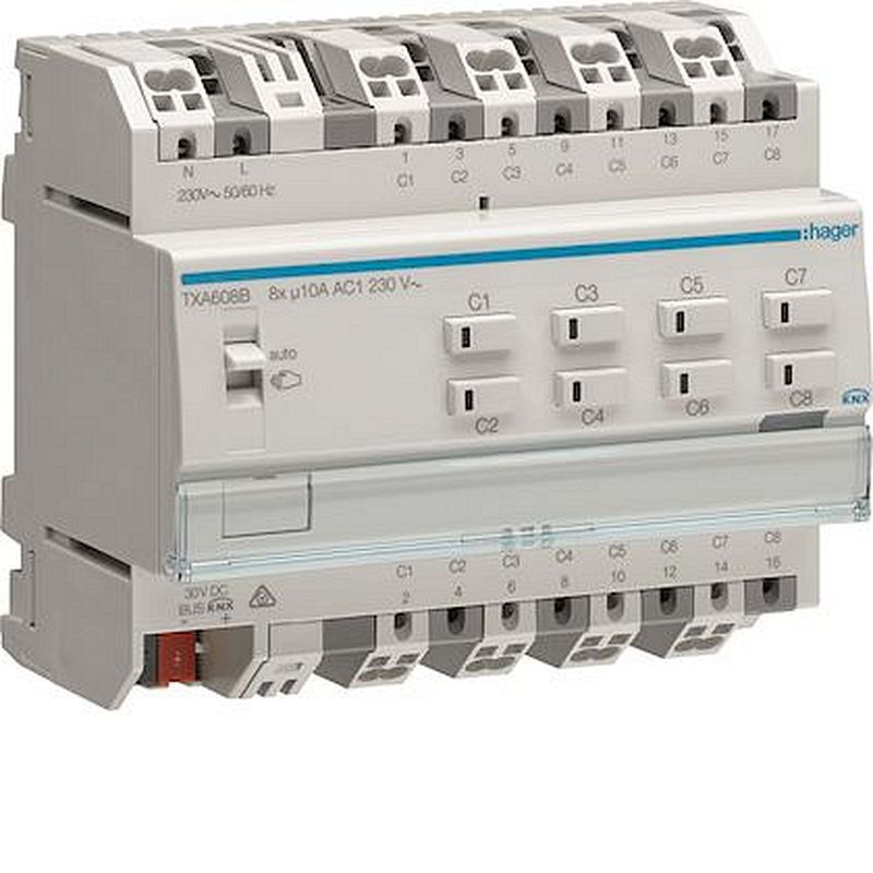 Module de sortie 8x 10A /230V~, KNX