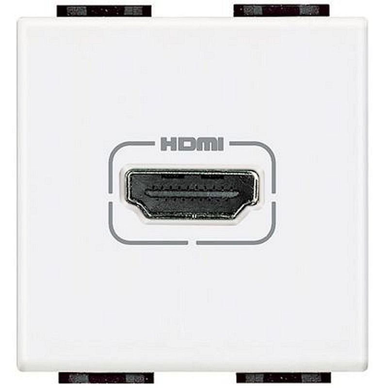 Prise HDMI Type-A préconnectorisée version 2.0 - Blanc - 2 modules