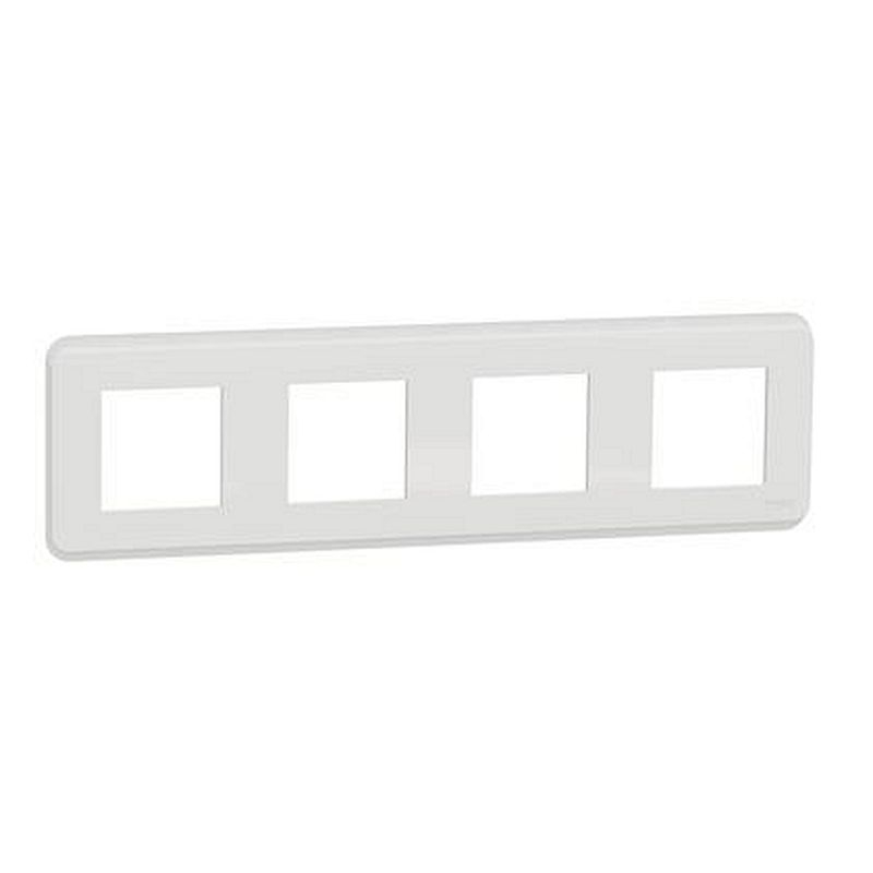 Unica Pro - plaque de finition - Blanc - 4 postes