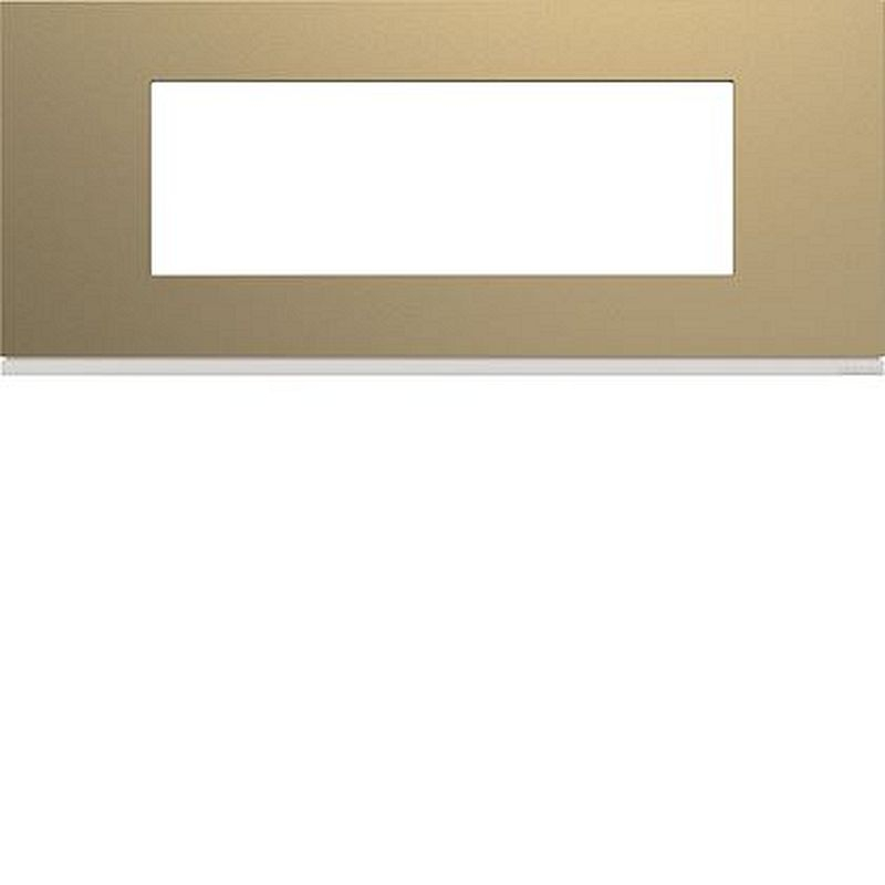 Plaque gallery plastique peint 6 modules entraxe 57mm champagne