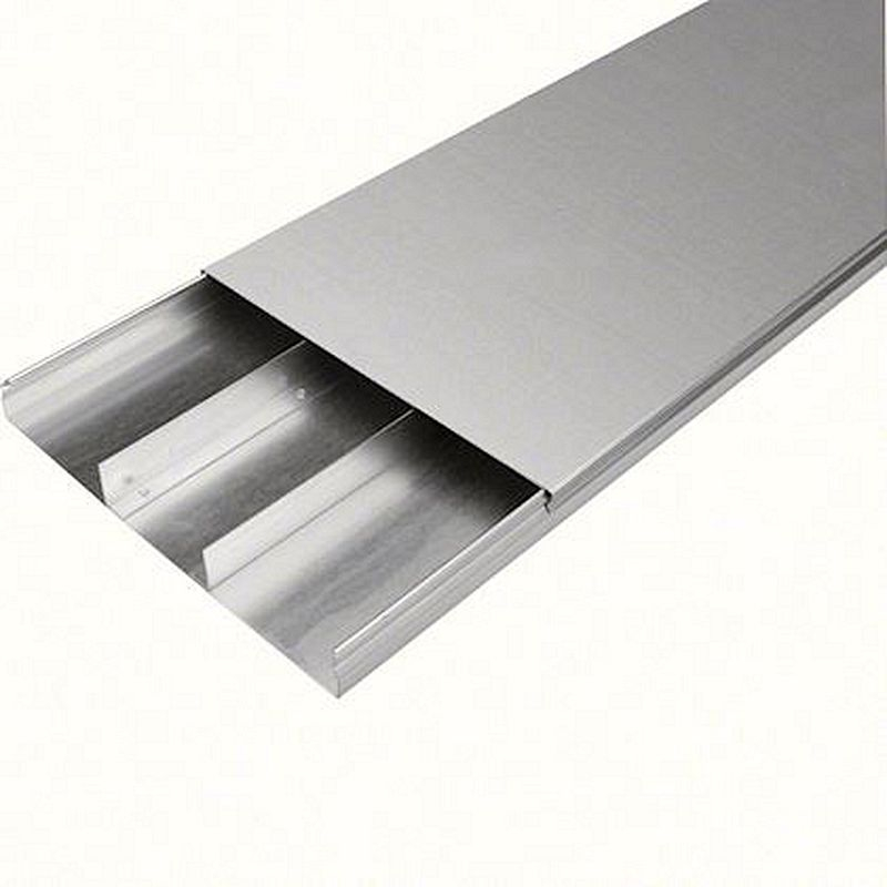 Goulotte acier 3 compartiments 38mm x 340mm pour sol béton