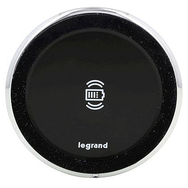 Chargeur sans fil 15W rond diamètre 80mm - Noir