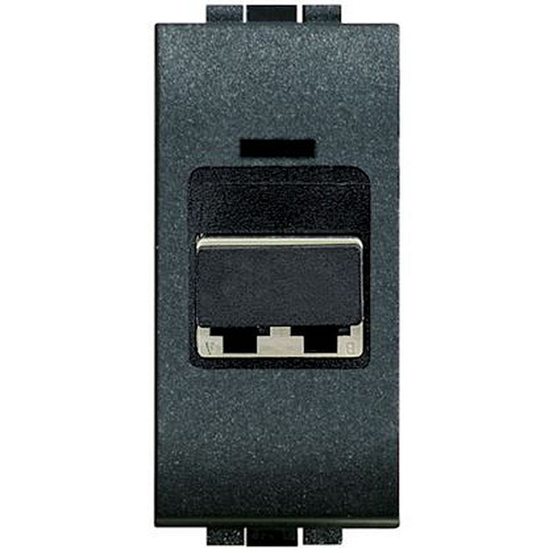 Connecteur d'accouplement pour fibre optique Livinglight - Anthracite - 1 module