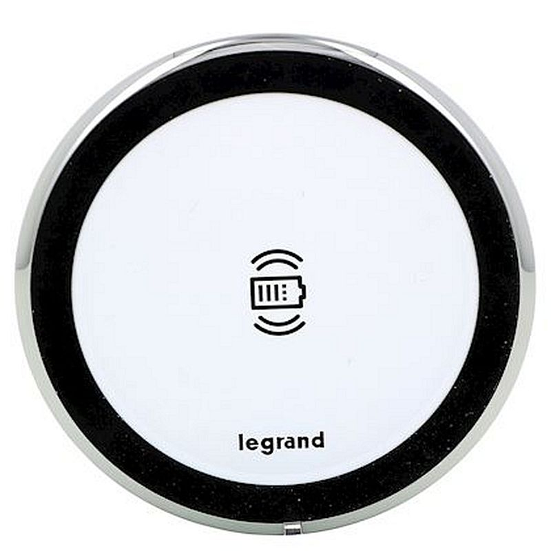 Chargeur sans fil 15W rond diamètre 80mm - Blanc