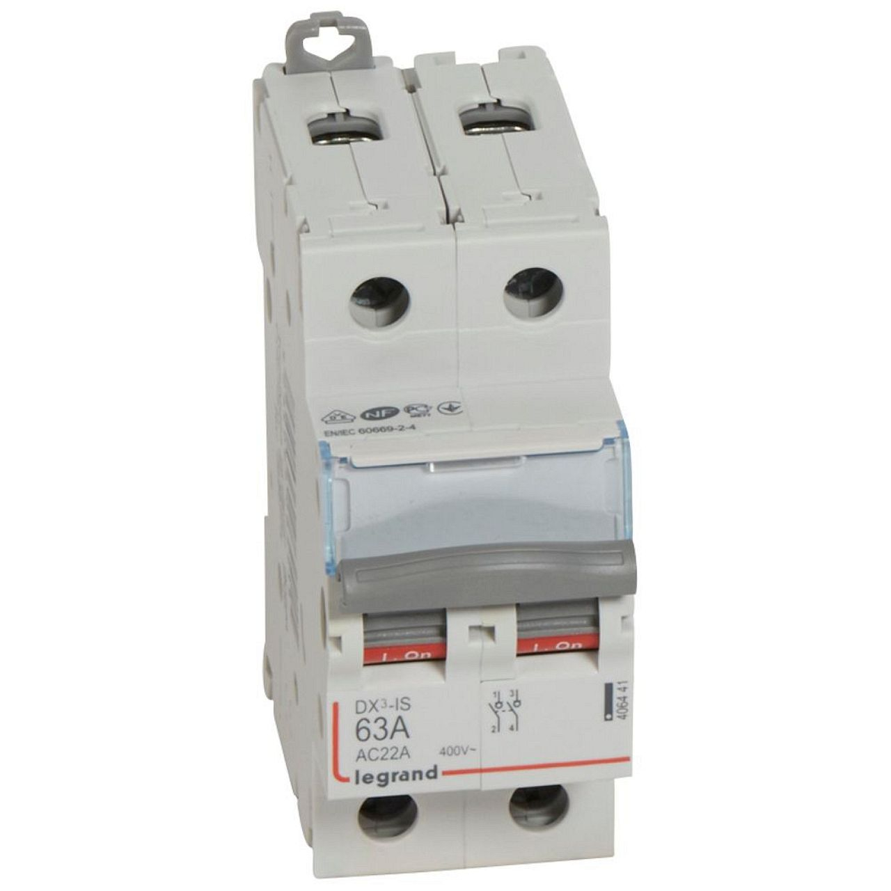 Interrupteur-sectionneur DX³-IS 2P 400V~ - 63A - 2 modules