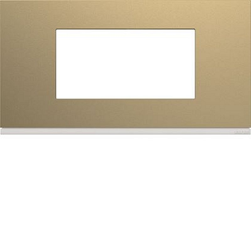 Plaque gallery plastique peint 4 modules entraxe 71mm champagne