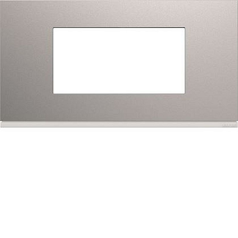 Plaque gallery plastique peint 4 modules entraxe 71mm titane