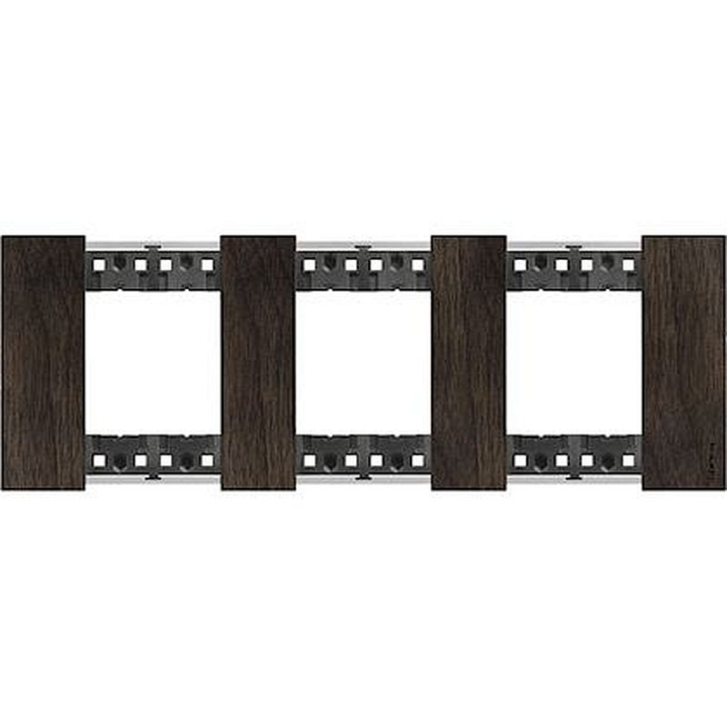 Plaque de finition Living Now Collection Les Noirs 3x2 modules finition Noyer