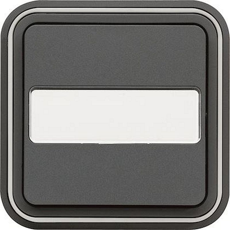 cubyko Poussoir porte-étiquette 1F encastré gris IP55